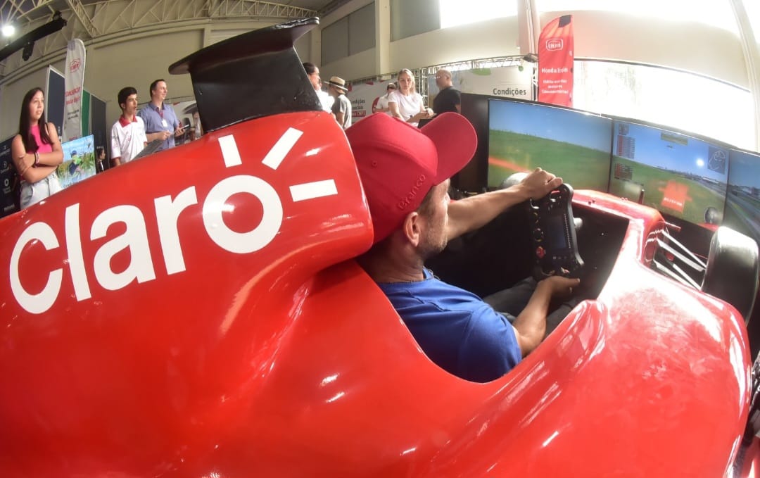 Simulador: Visitantes do Show Rural Digital podem pilotar um carro de Fórmula 1