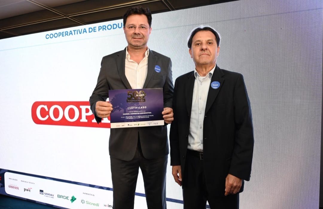 Coopavel comprova a sua força nos rankings Valor Mil e Maiores do Sul