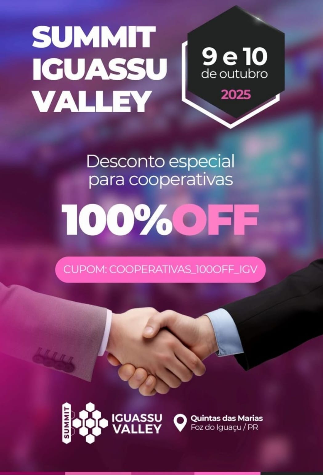 Summit Iguassu Valley 2025 vai reunir inovação, tecnologia e negócios, em Foz