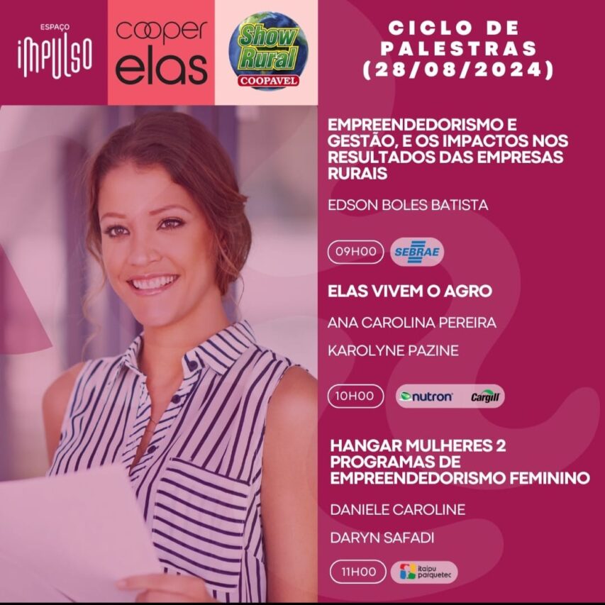 Cooperadas e produtoras rurais participam de palestras especiais no 5º Show Rural de Inverno