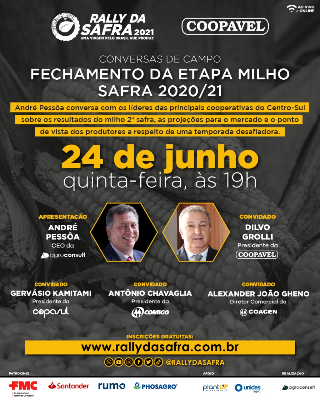 Dilvo Grolli participa de fechamento nesta quinta da etapa milho do Rally da Safra