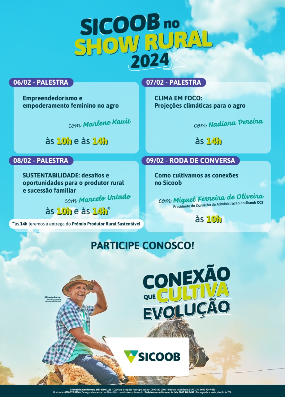 Sicoob leva volume recorde de crédito ao Show Rural